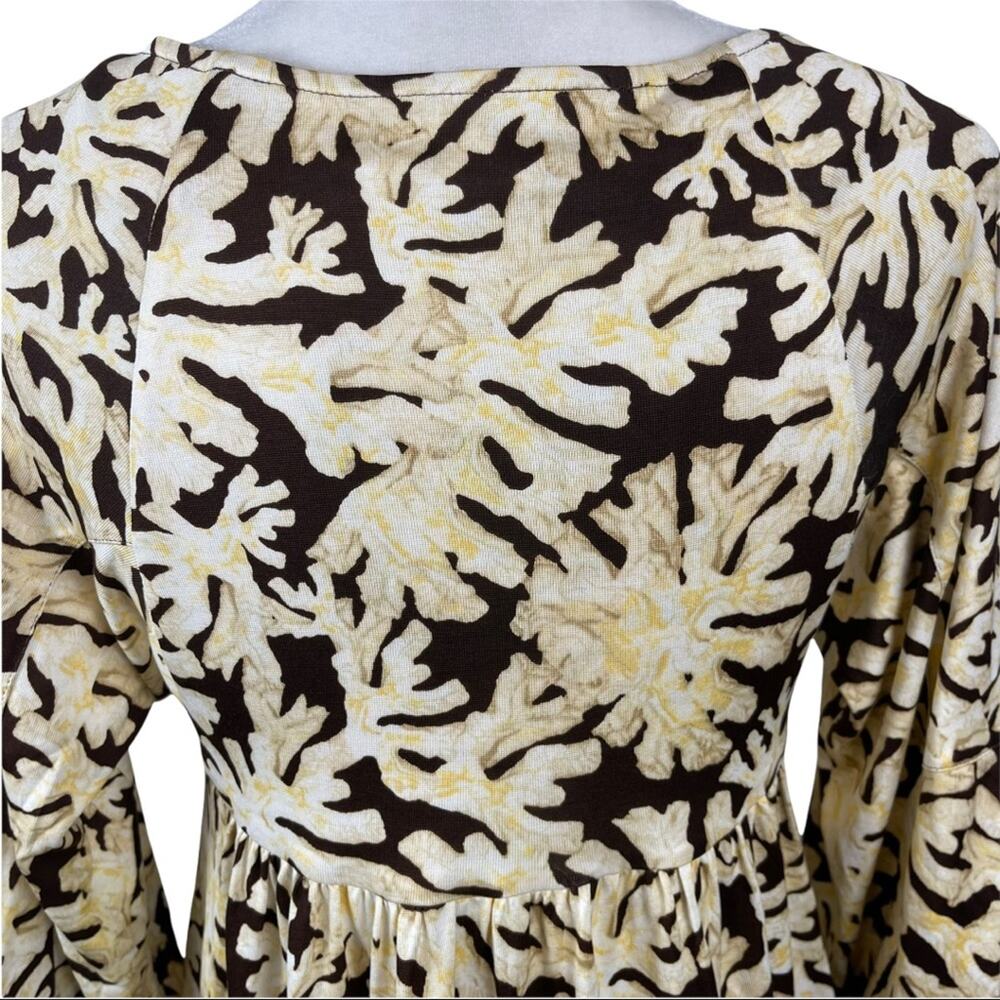 Diane Von Furstenberg Ilya 100% Silk Jersey 3/4 Bell Sleeve V-neck Dress Size 4 - Picture 7 of 12
